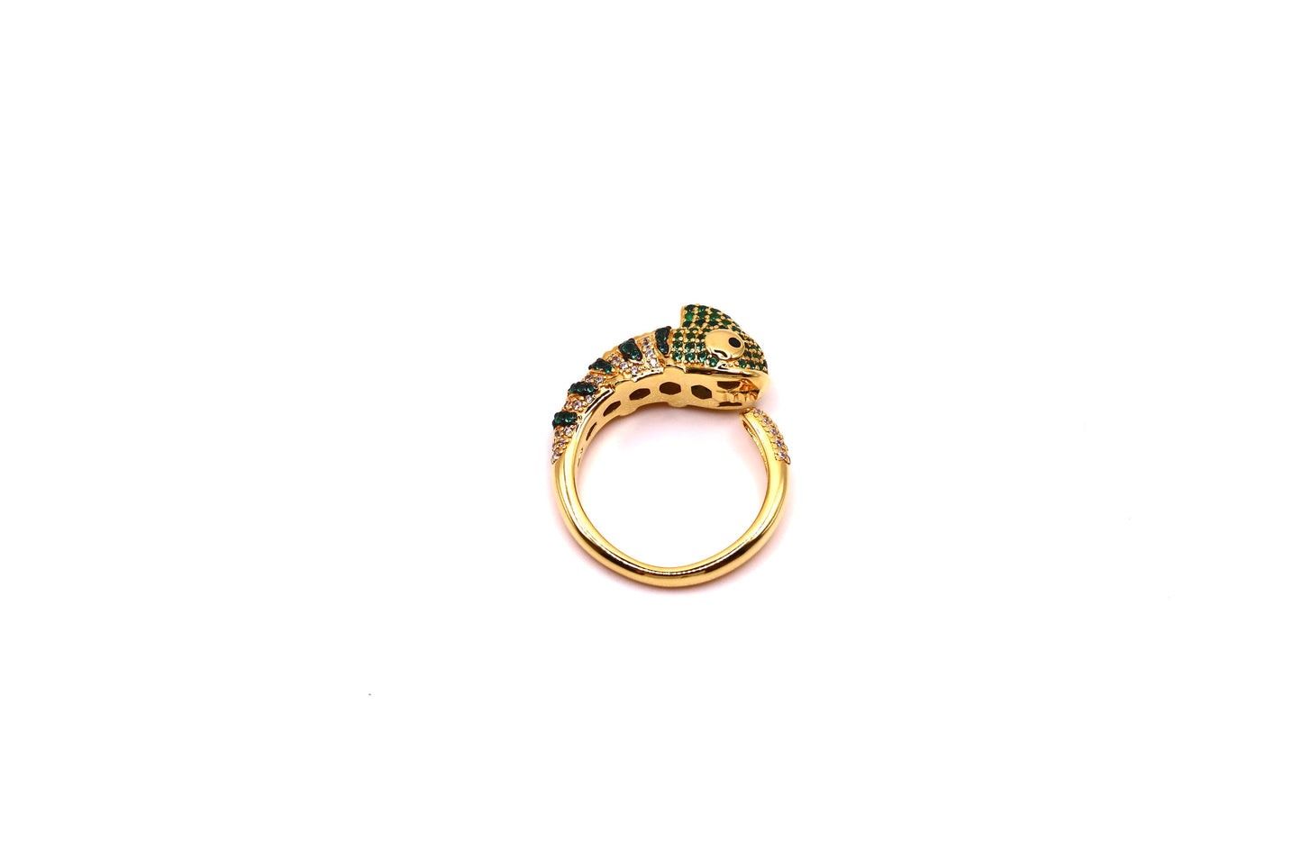 Chameleon Charm Open Ring