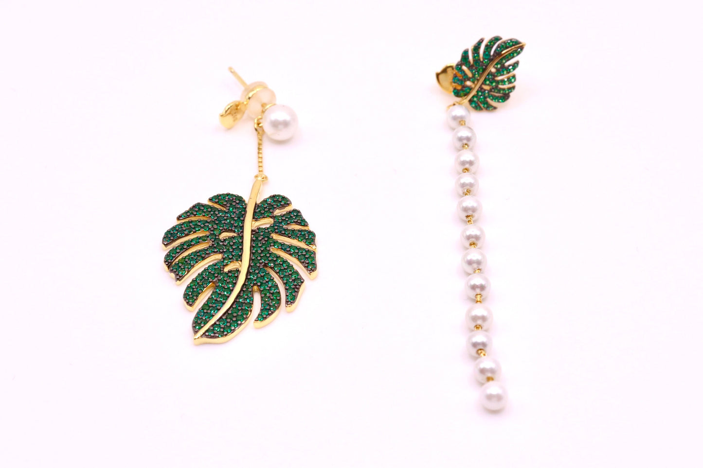 Leafy Affair Asymmetric Earrings