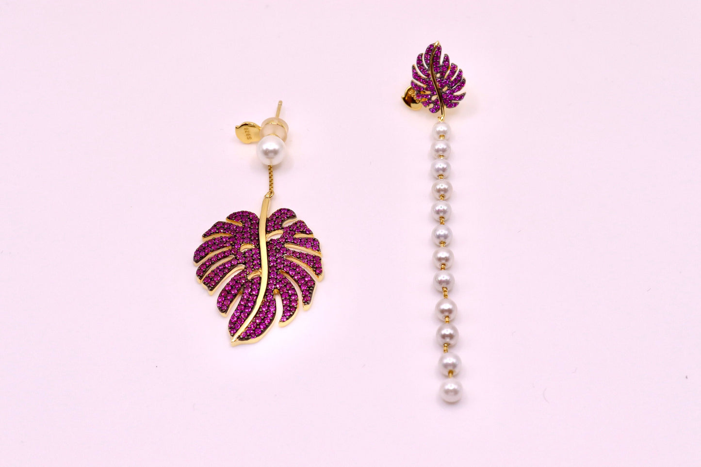 Leafy Affair Asymmetric Earrings