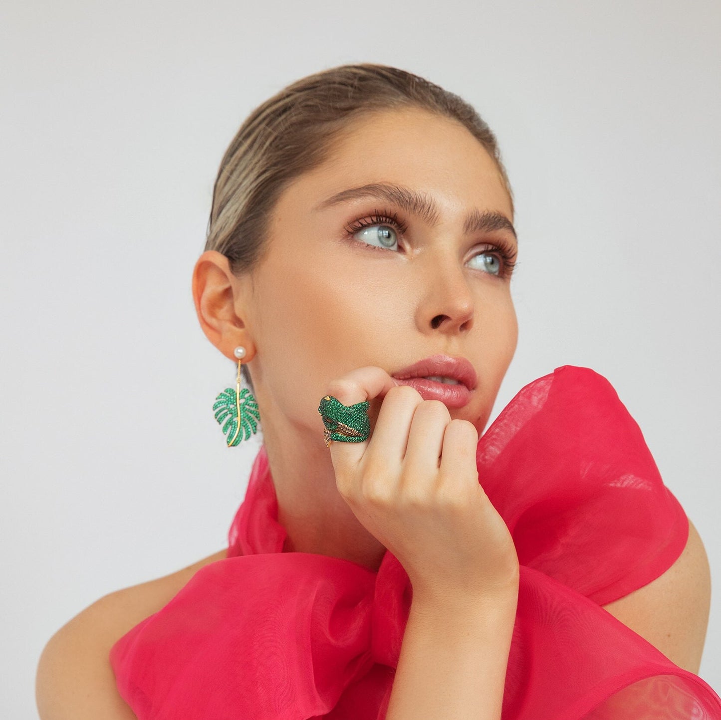 Leafy Affair Asymmetric Earrings